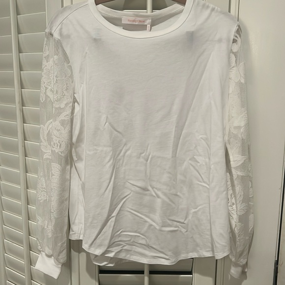 See by Chloe white lace detail long sleeve - Picture 1 of 5